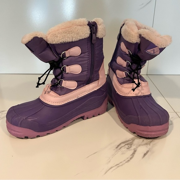 Nova Mountain Kids Purple and Pink Snow Boots Size 5 - Picture 2 of 5